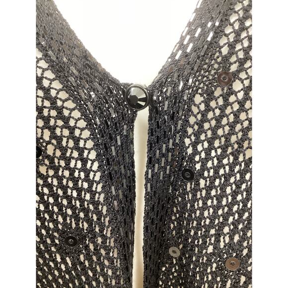St. John Evening By Marie Gray Cover Up Women’s 1 Size Open Knit Poncho Sequins - Picture 7 of 8